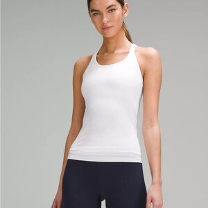 Lululemon White Racerback Tank Top size 6